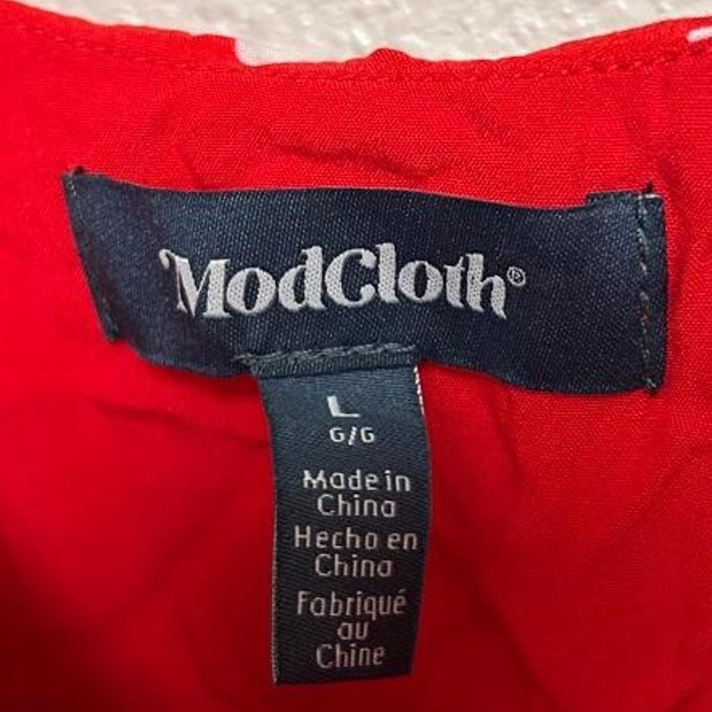 Vintage Inspired ModCloth red with white polka dot dress in a size L - Picture 4 of 4